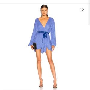 Retrofete Gabrielle robe dress teal rainbow size small